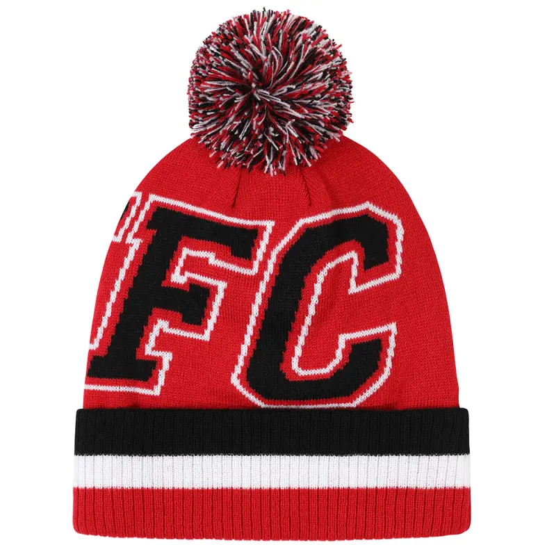 Merchandise image showing SUFC Text Bobble Hat through a gallery perspective