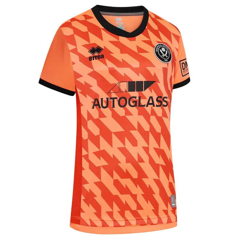 SUFC Women Fit Orange GK Shirt S/S 24/25 With Custom Printing displayed for product discovery in a gallery photograph