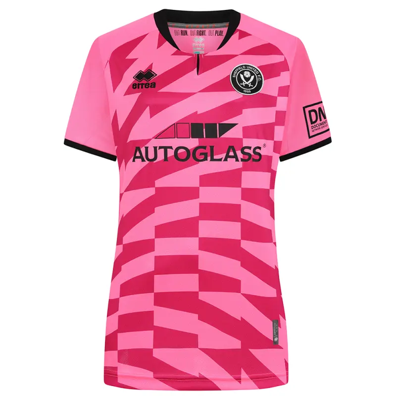 SUFC Women Fit Pink GK Shirt S/S 24/25 visualised in a clean main merchandising shot
