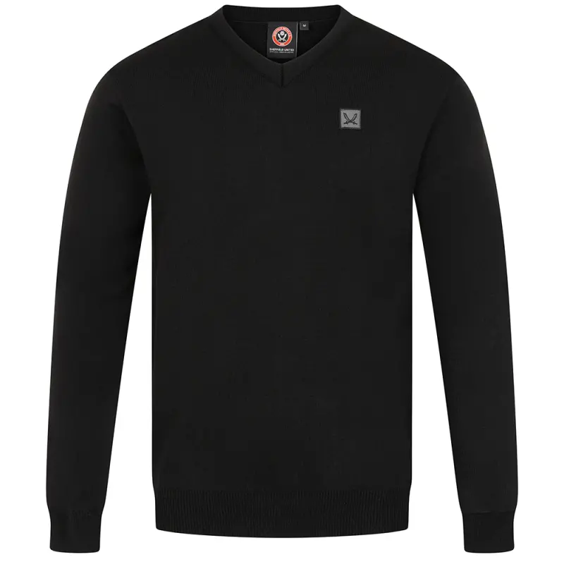 Sword V Neck Sweat Black displayed for product discovery in a main photograph